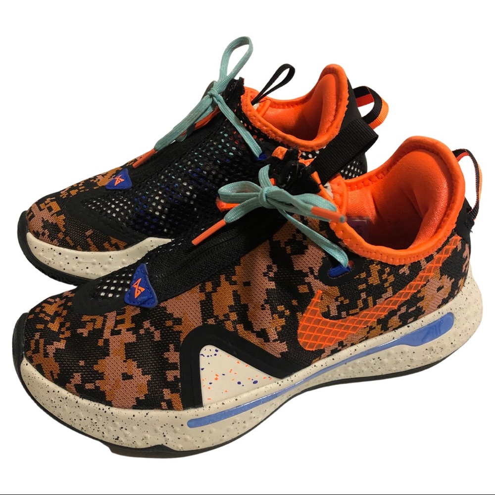 Nike Paul George PG 4 Men’s Digi Camo Cream Orange CD5079-200 Size 6
